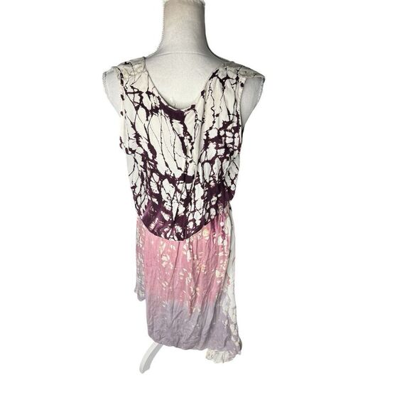Young Fabulous & Broke Tie Dye Maxi  High Low Size Medium Pink Brwon Tie Midi - Picture 3 of 4